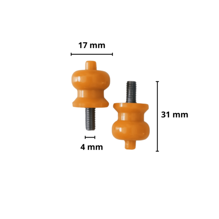 Vis x 2 pour support éjecteur (dimensions)