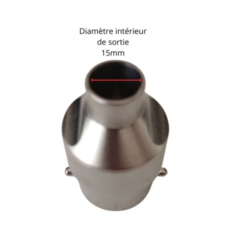 Bouche de robinet inox : diamètre de sortie