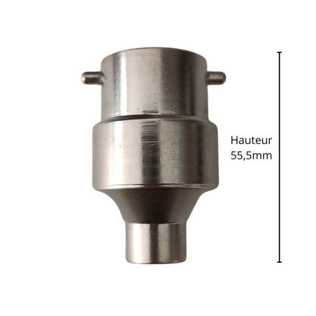 Bouche de robinet inox : hauteur