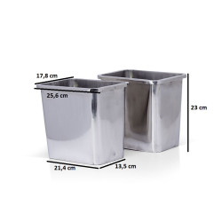Récipients inox - dimensions