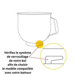 Bol inox 01 pour batteur mélangeur Maxima 7 L