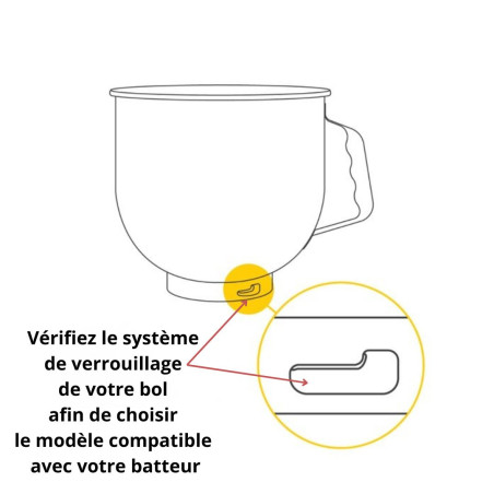 Bol inox 02 pour batteur mélangeur Maxima 7 L